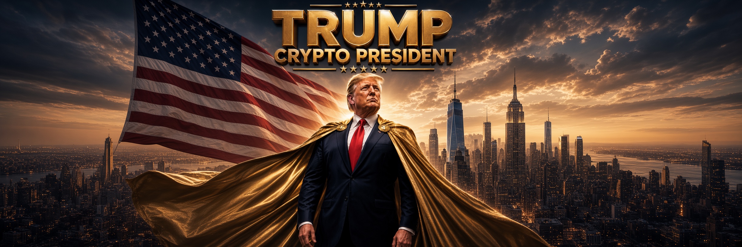 The Crypto President campaign banner